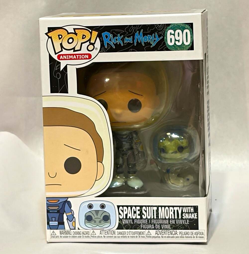 Funko Pop! Animation Rick and Morty Space Suit Morty w/ Snake #690 Vinyl